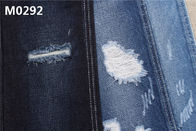 Tissu de denim de 12 onces sanforisant le tissu de jeans de coton de bleu d'indigo sans bout droit